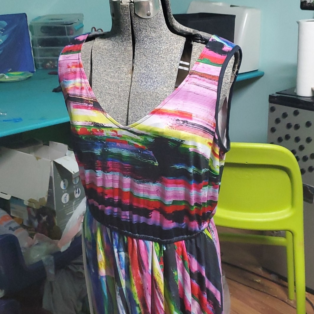 Rainbow tulip dress